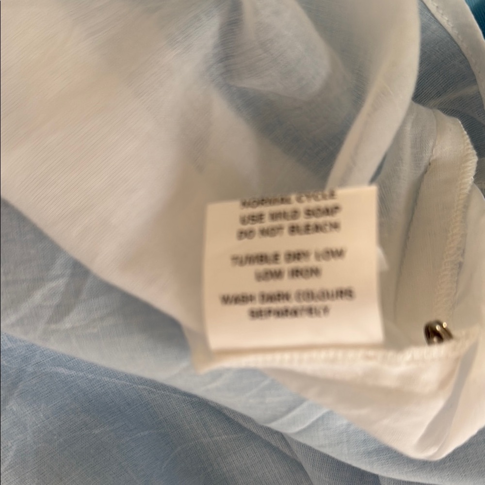 eShakti Blue Sleeveless V-Neck Midi Dress NWOT - Picture 6 of 6